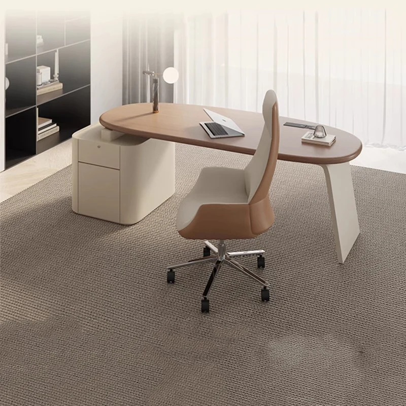 L Shaped Desk Setup - Стол для ноутбука в спальне, картотечные