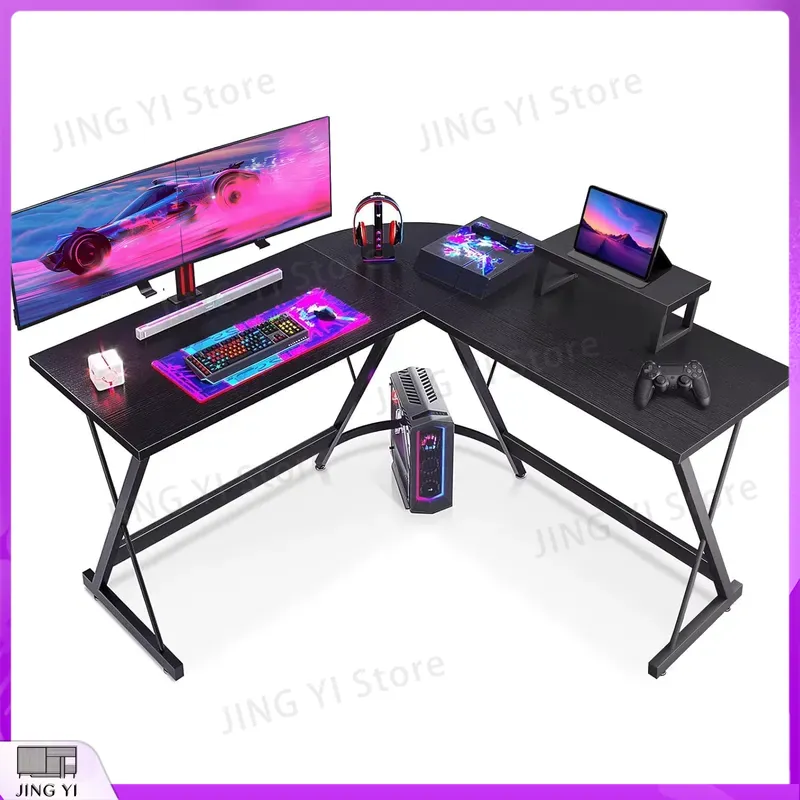 L Shaped Desk Setup - Игровой стол L-образной формы с подставкой