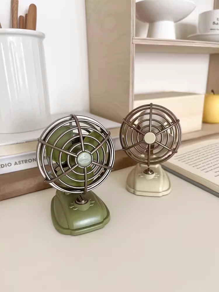 Fan Desk Small Usb - Настольный мини-вентилятор в ретро-стиле с USB-зарядкой