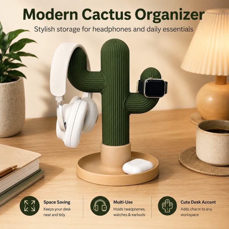 Desk Setup Organization - Минималистичная подставка для наушников в форме