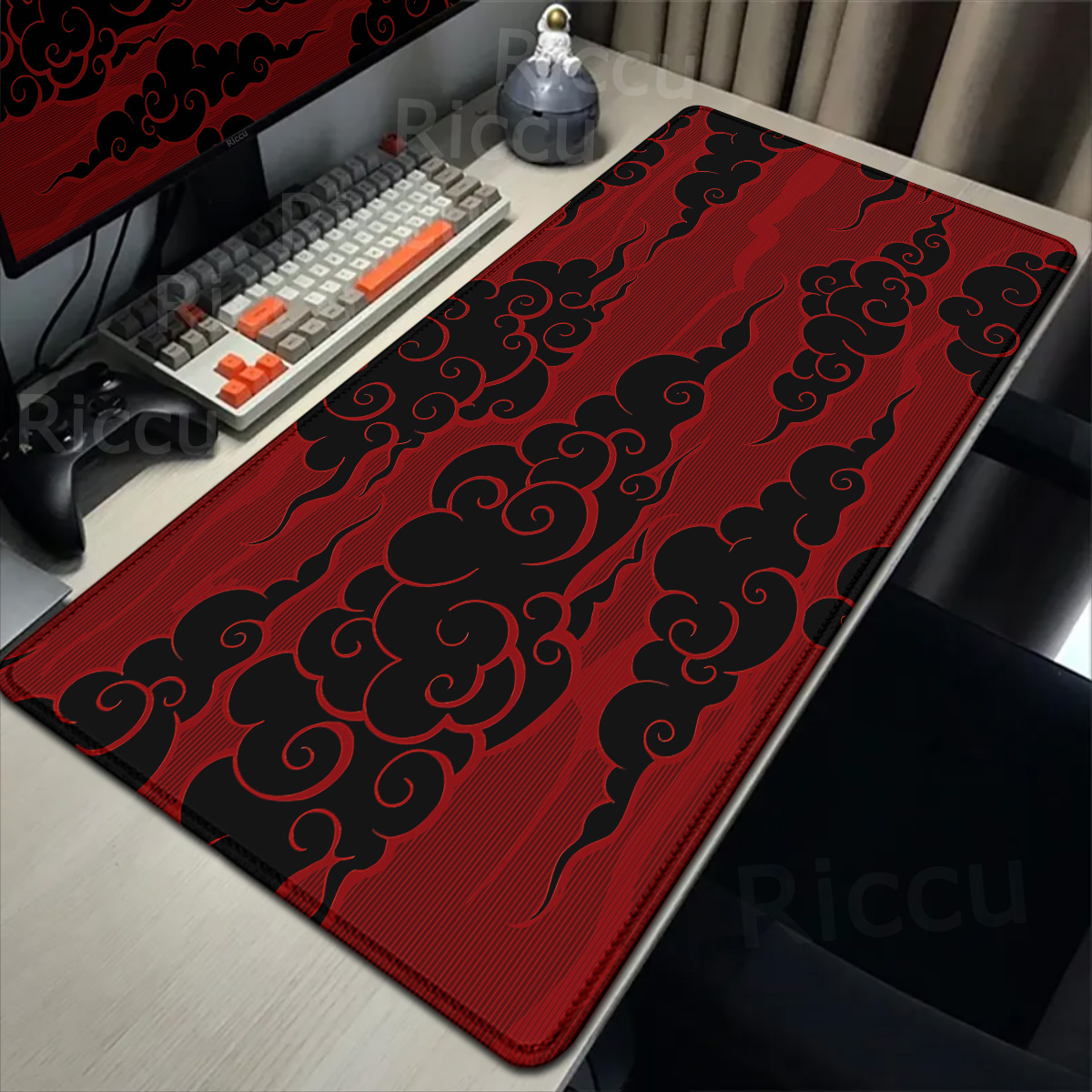 Desk Setup Red - Большой коврик для мыши Red Cloud