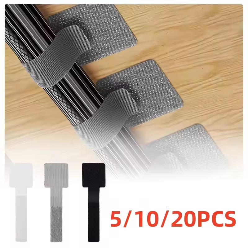 Desk Setup Cable Management - 20/10/5/1 шт. многоразовые нейлоновые стяжки-органайзеры для