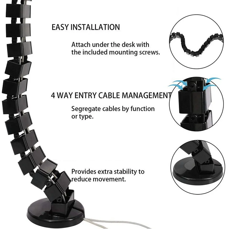 Кабельный рукав для проволочно – обзор и цена Desk Setup Cable Management