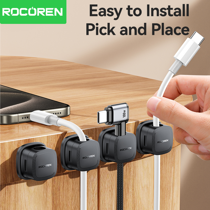 ROCOREN 30 шт. магнитных зажим – обзор и цена Desk Setup Cable Management