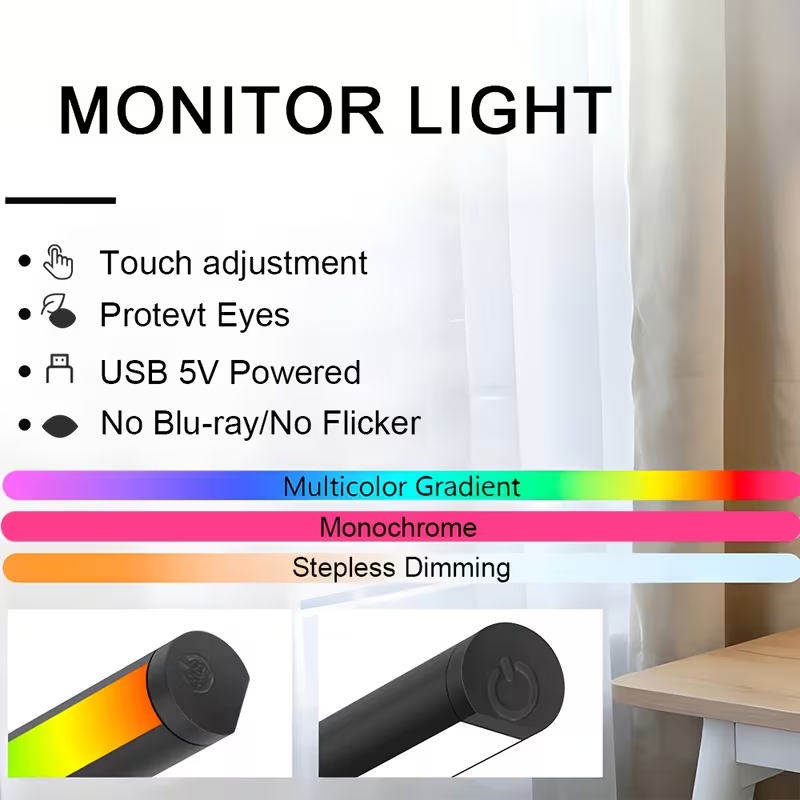 Светодиодная лампа-монитор, по – обзор и цена Desk Setup Modern