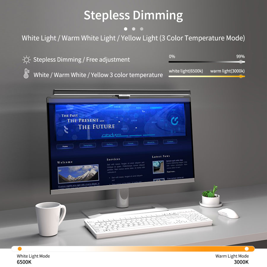 Светодиодная лампа-бар для мон – обзор и цена Desk Setup Modern