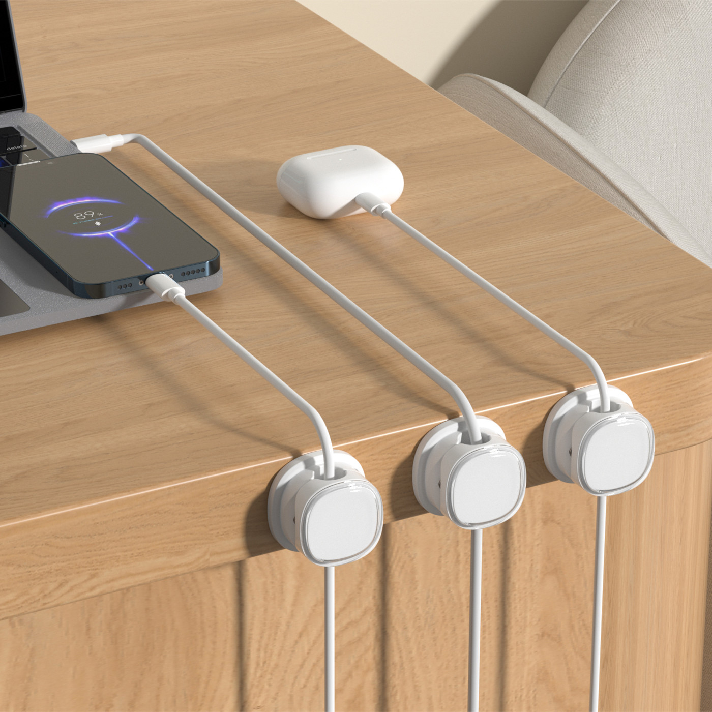 3/6/8/12 шт. магнитные зажимы  – обзор и цена Desk Setup Cable Management