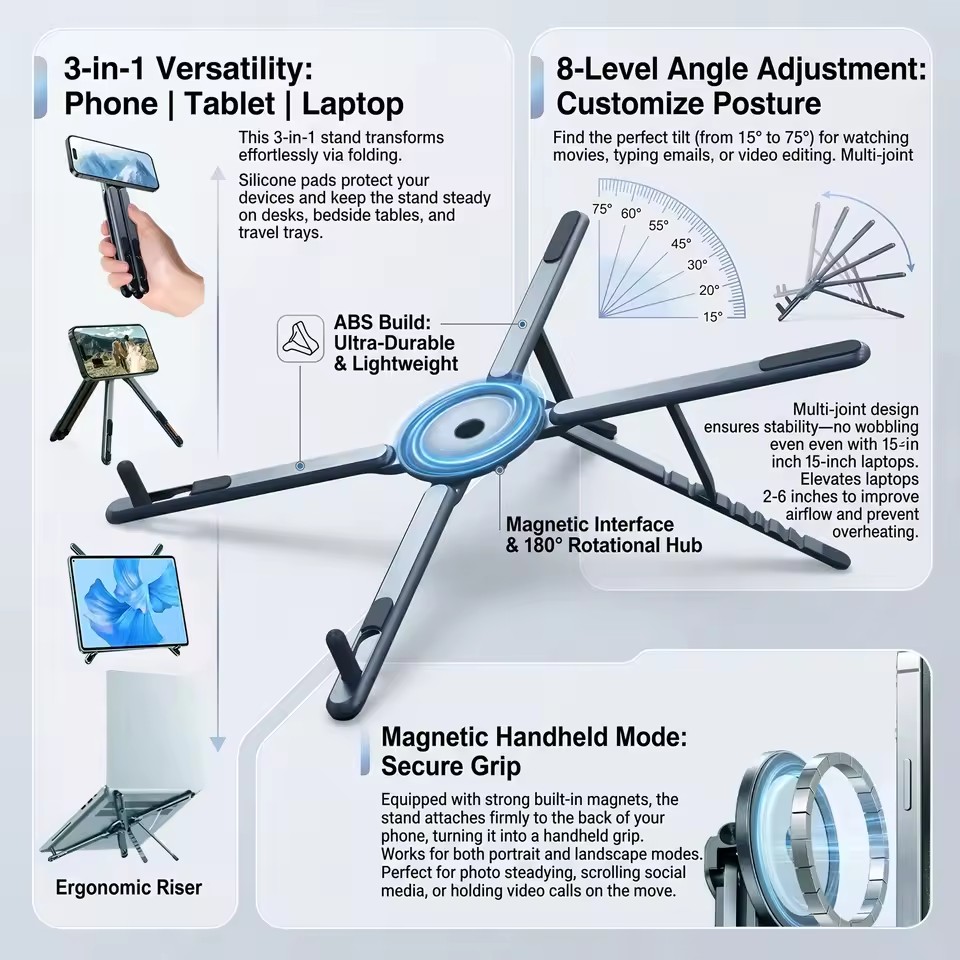 Портативный магнитный держател – обзор и цена Desk Setup Stand