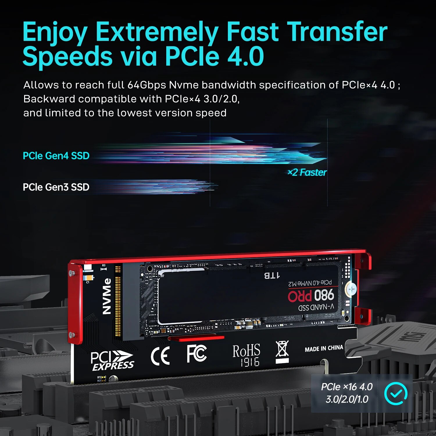JEYI M.2 NVME к адаптеру PCIE  – обзор и цена Samsung Ssd 980 Pro