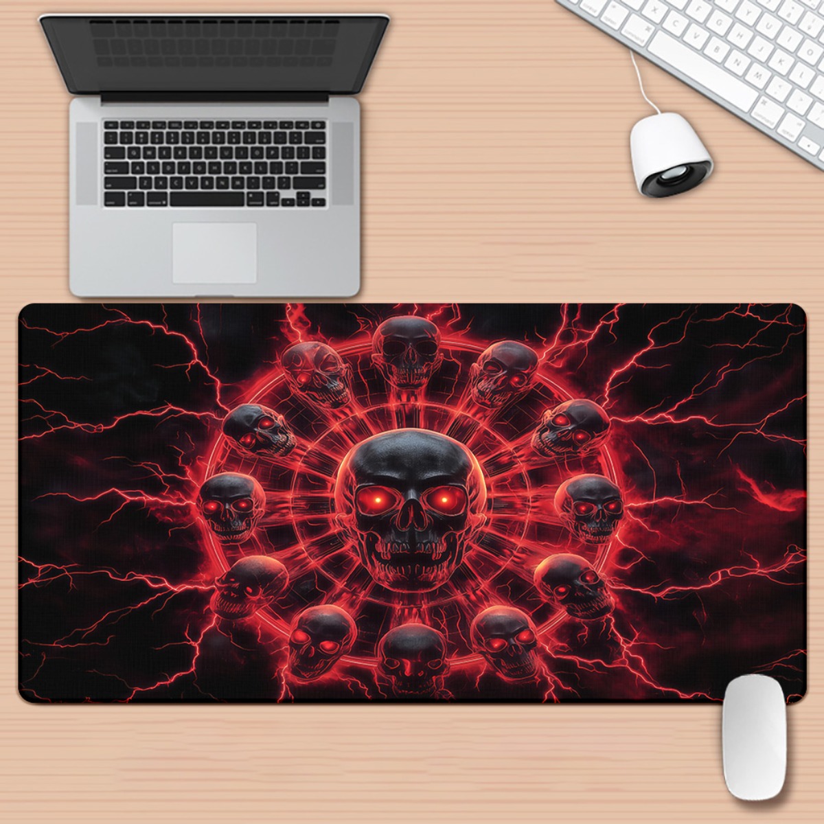 Геймерский коврик для стола с  – обзор и цена Desk Setup Red