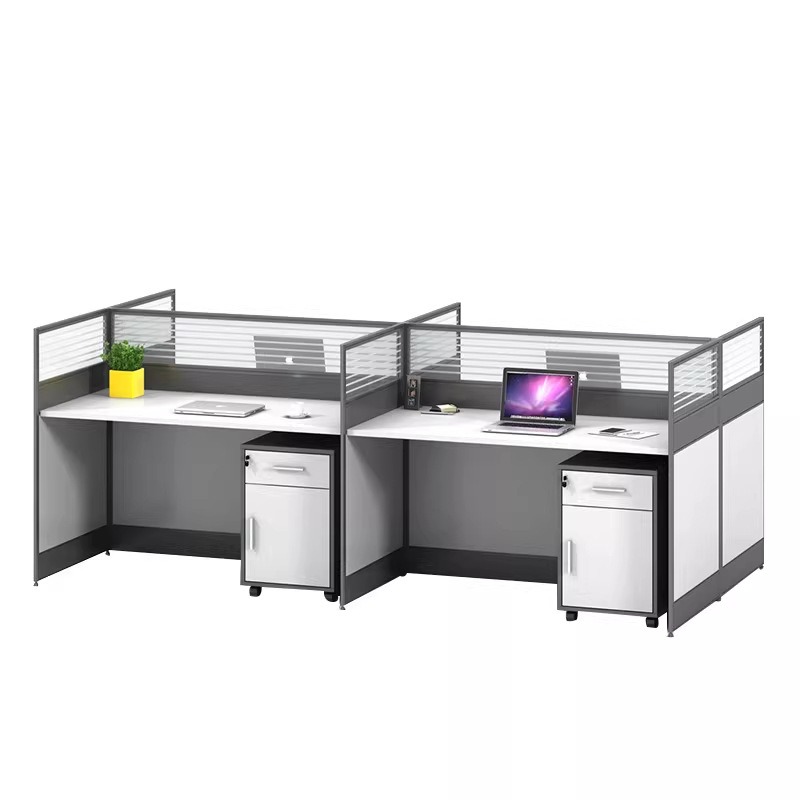 Белый офисный стол для 2, 4 ил – обзор и цена L Shaped Desk Setup