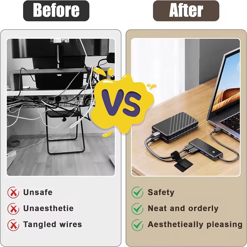 Клейкие кабельные стяжки для п – обзор и цена Desk Setup Cable Management