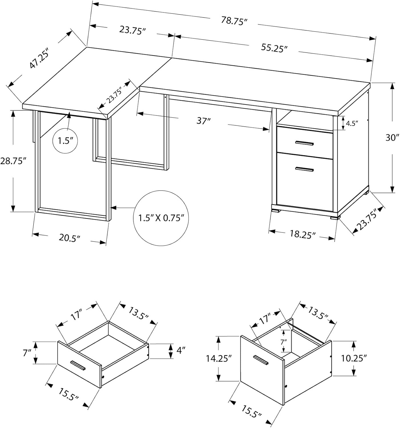Компьютерный стол I 7257, для  – обзор и цена L Shaped Desk Setup