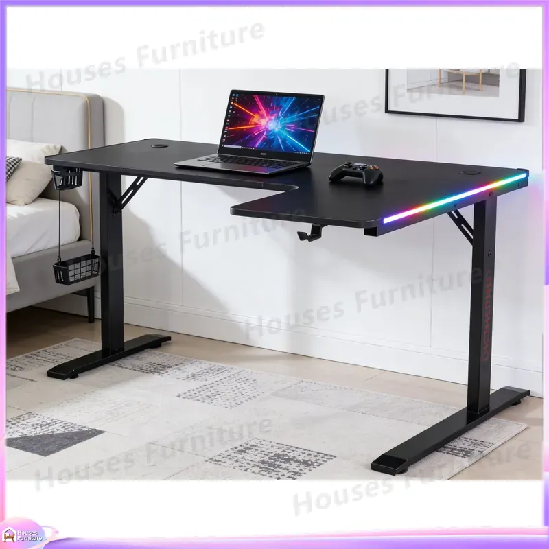 Большой игровой стол 160 см с  – обзор и цена L Shaped Desk Setup
