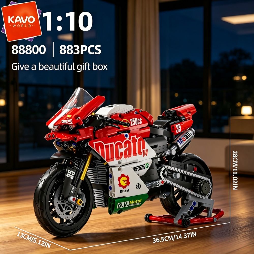Конструктор KAVOWORLD 883 дета – обзор и цена Desk Setup Red